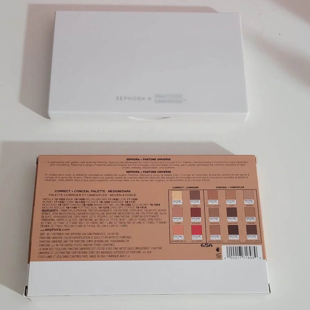 Sephora Pantone Universe Correct and Conceal Medium to Dark Palette NIB